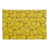 Miss Sunshine | Fun Yellow Smile Pattern Kussensloop (Achterkant-Rechts)