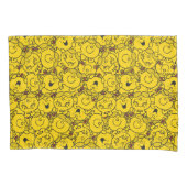 Miss Sunshine | Fun Yellow Smile Pattern Kussensloop (Voorkant-Links)