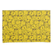 Miss Sunshine | Fun Yellow Smile Pattern Kussensloop (Voorkant-Rechts)