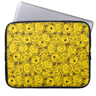 Miss Sunshine Fun Yellow Smile Pattern Laptop Sleeve