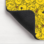Miss Sunshine | Fun Yellow Smile Pattern Muismat (Hoek)