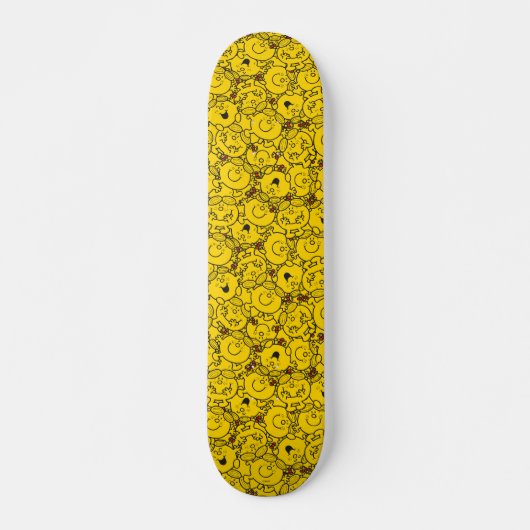 Miss Sunshine | Fun Yellow Smile Pattern Persoonlijk Skateboard (Voorkant)