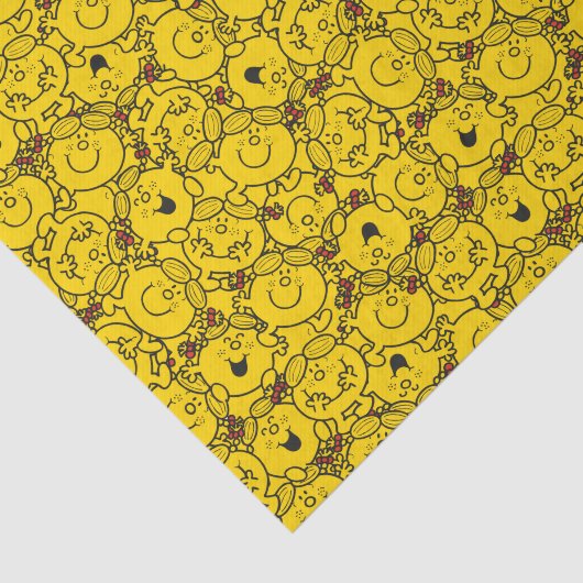 Miss Sunshine | Fun Yellow Smile Pattern Tissuepapier (Detail)