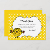Miss Sunshine | Gele verjaardag Dankuwel Bedankkaart (Voorkant / Achterkant)