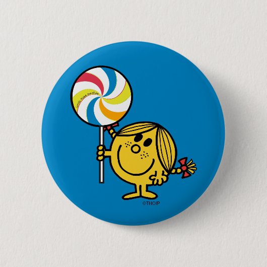 Miss Sunshine | Giant Lollipop Ronde Button 5,7 Cm (Voorkant)