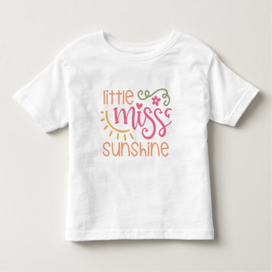 Miss Sunshine Girl's Toddler T-Shirt (Voorkant)