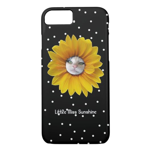 Miss Sunshine glimlachende kat Case-Mate iPhone Case (Achterkant)