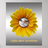 Miss Sunshine glimlachende kat Poster (Voorkant)