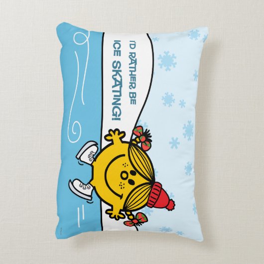Miss Sunshine Ice Skating Accent Kussen (Achterkant (Verticaal))