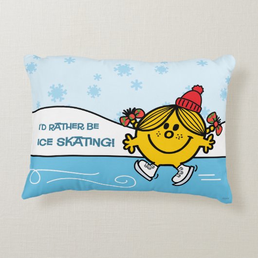Miss Sunshine Ice Skating Accent Kussen (Achterkant)