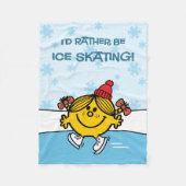 Miss Sunshine Ice Skating Fleece Deken (Voorkant)