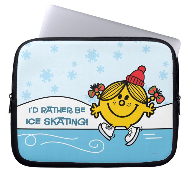 Miss Sunshine Ice Skating Laptop Sleeve (Voorkant)