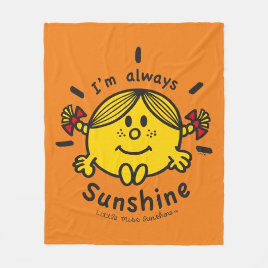 Miss Sunshine | Ik ben Altijd Sunshine Fleece Deken (Voorkant)
