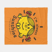 Miss Sunshine | Ik ben Altijd Sunshine Fleece Deken (Voorkant (Horizontaal))