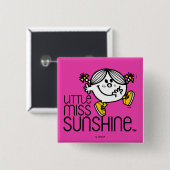 Miss Sunshine loopt op naam. Vierkante Button 5,1 Cm (Voorkant /achterkant)