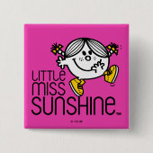 Miss Sunshine loopt op naam. Vierkante Button 5,1 Cm (Voorkant)