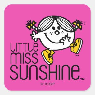 Miss Sunshine loopt op naam. Vierkante Sticker