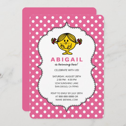 Miss Sunshine | Roze verjaardag Kaart (Voorkant / Achterkant)