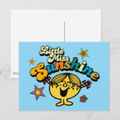 Miss Sunshine | Sterren en bloemen Briefkaart (Voorkant / Achterkant)