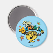 Miss Sunshine | Sterren en bloemen Magneet (Voorkant / Achterkant)