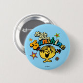 Miss Sunshine | Sterren en bloemen Ronde Button 5,7 Cm (Voorkant /achterkant)