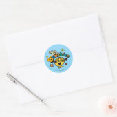 Miss Sunshine | Sterren en bloemen Ronde Sticker (Envelop)