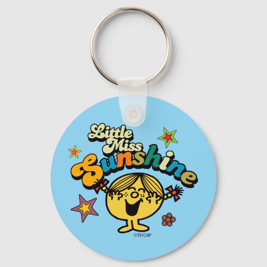 Miss Sunshine | Sterren en bloemen Sleutelhanger (Achterkant)