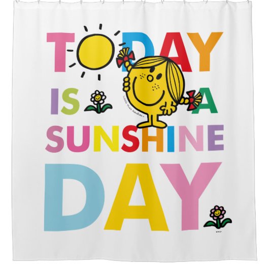 Miss Sunshine | Vandaag is een zondag Douchegordijn (Voorkant)