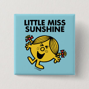 Miss Sunshine Vierkante Button 5,1 Cm