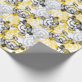 Miss Sunshine Yellow Character Pattern Cadeaupapier (Hoek)