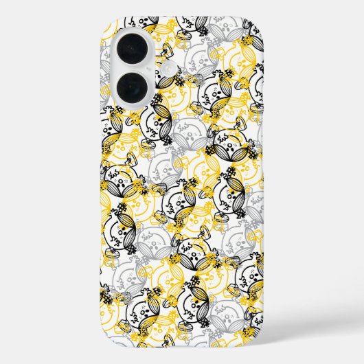 Miss Sunshine Yellow Character Pattern Case-Mate iPhone Case (Achterkant)