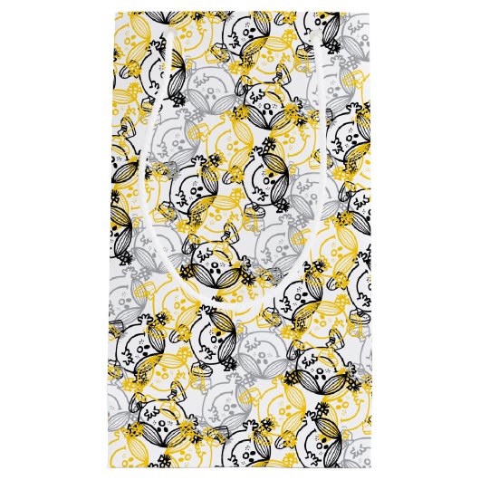Miss Sunshine Yellow Character Pattern Klein Cadeauzakje (Voorkant)