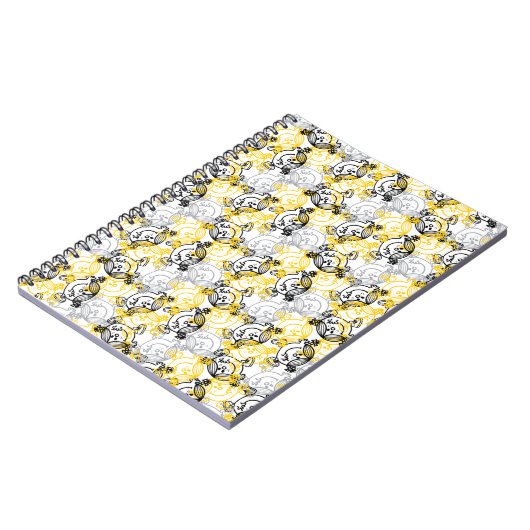 Miss Sunshine Yellow Character Pattern Notitieboek (Linkerzijde)