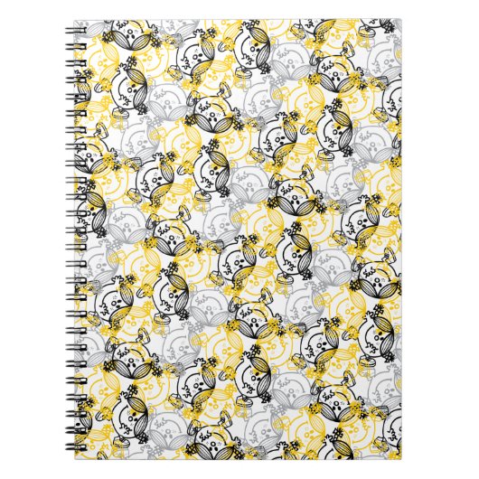 Miss Sunshine Yellow Character Pattern Notitieboek (Voorkant)