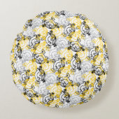 Miss Sunshine Yellow Character Pattern Rond Kussen (Voorkant)