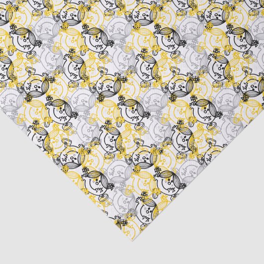 Miss Sunshine Yellow Character Pattern Tissuepapier (Detail)
