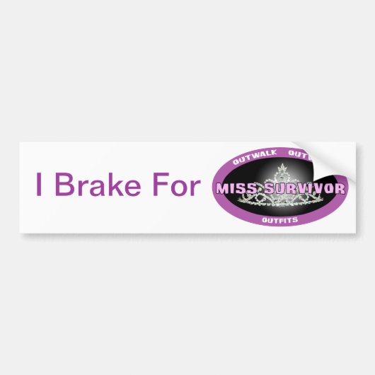 Miss Survivor Bumpersticker (Voorkant)