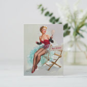 Miss Sylvania Pin-Up Girl Briefkaart (Staand voorkant)