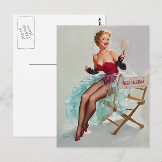 Miss Sylvania Pin-Up Girl Briefkaart (Voorkant / Achterkant)