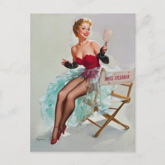 Miss Sylvania Pin-Up Girl Briefkaart (Voorkant)