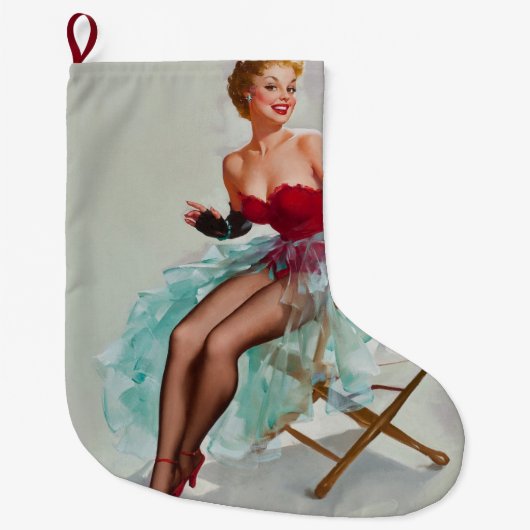 Miss Sylvania Pin-Up Girl Grote Kerstsok (Voorkant)