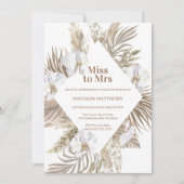 Miss Tan Copper Boho Floral Vrijgezellenfeest I Kaart (Voorkant)