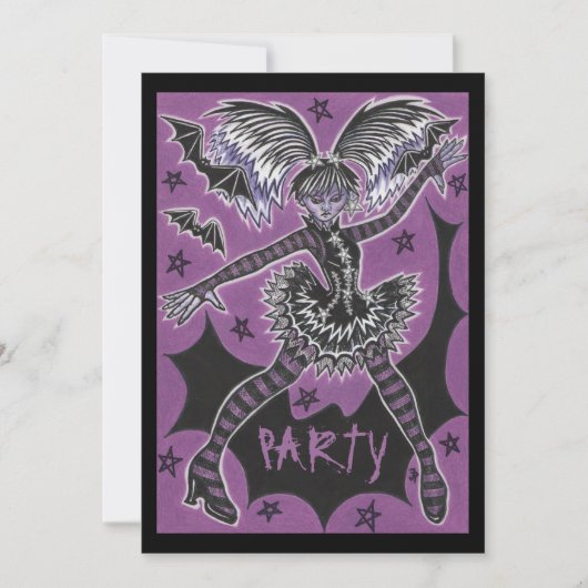 Miss Teen Halloween partijuitnodiging Kaart (Voorkant)