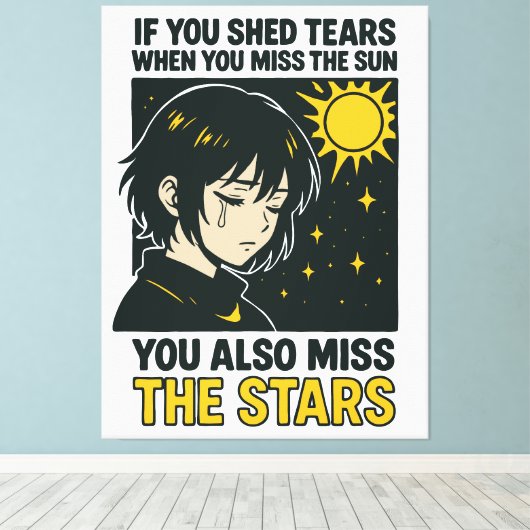 Miss the stars canvas afdruk (Insitu (Houten vloer))