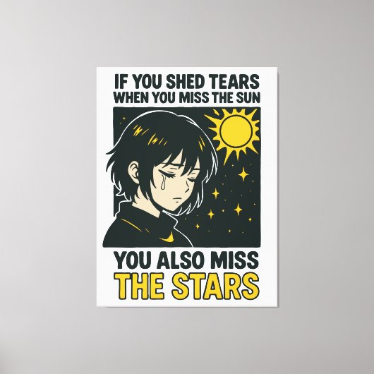 Miss the stars canvas afdruk (Voorkant)