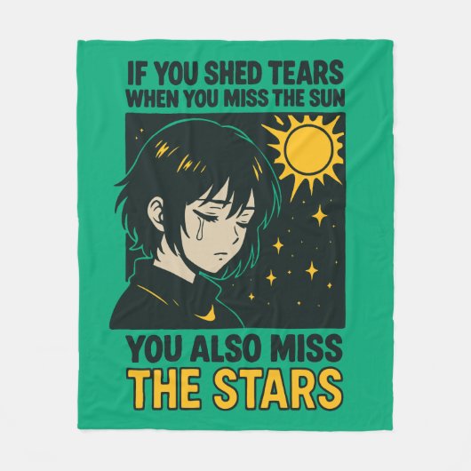 Miss the stars fleece deken (Voorkant)