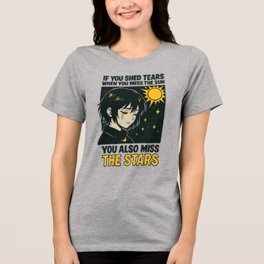 Miss the stars Tri-Blend shirt (Voorkant)