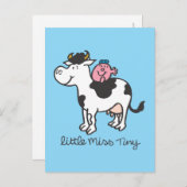 Miss Tiny | Koe Riding Briefkaart (Voorkant / Achterkant)