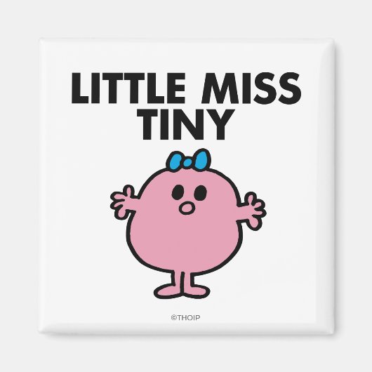 Miss Tiny | Zwarte briefing Magneet (Voorkant)