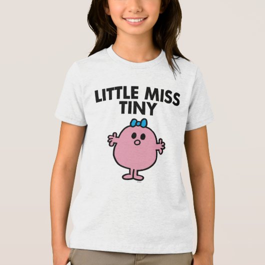 Miss Tiny | Zwarte briefing Tri-Blend Shirt (Voorkant)